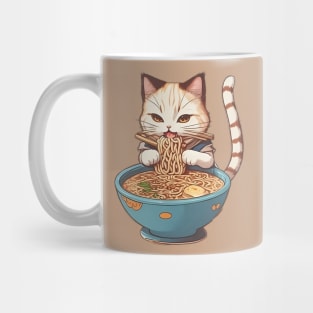 Cat eating Ramen Mug